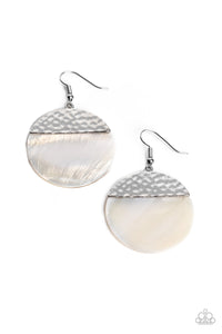 SHELL Out - White & Silver Earrings - The Jazzy T Collections