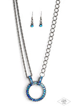 Load image into Gallery viewer, Razzle Dazzle - Blue Rhinestone Necklace - The Jazzy T Collections
