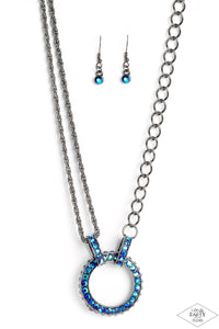 Razzle Dazzle - Blue Rhinestone Necklace - The Jazzy T Collections