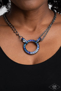 Razzle Dazzle - Blue Rhinestone Necklace - The Jazzy T Collections