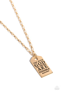 Possible Pendant - Gold Inspirational Necklace - The Jazzy T Collections