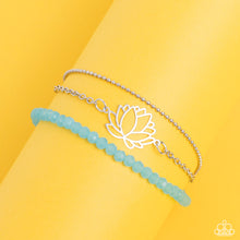 Load image into Gallery viewer, Stretchy Bracelets - Paparazzi A LOTUS Like This - Blue Lotus Bracelet - The Jazzy T Collections Paparazzi jewelry image
