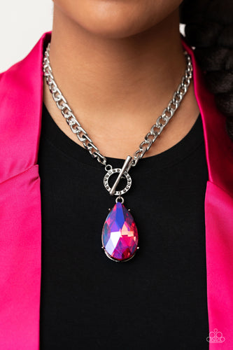 Edgy Exaggeration - Pink Necklace - May 2023 Life Of The Party - The Jazzy T Collections