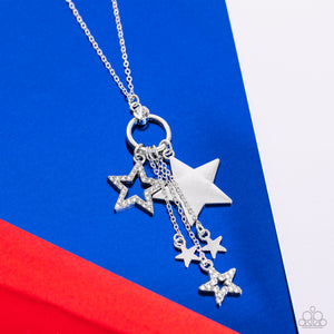 Starry Statutes - White Rhinestone Star Necklace - The Jazzy T Collections