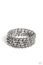 Load image into Gallery viewer, Striped Stack - Silver Coil Bracelet - The Jazzy T Collections
