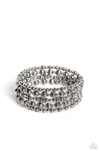 Striped Stack - Silver Coil Bracelet - The Jazzy T Collections