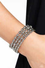 Load image into Gallery viewer, Striped Stack - Silver Coil Bracelet - The Jazzy T Collections
