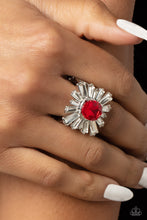 Load image into Gallery viewer, Starburst Season - Red Rhinestone Ring - The Jazzy T Collections
