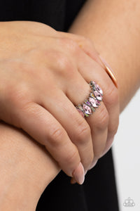 Kaleidoscopic Knockout - Pink Rhinestone Ring - The Jazzy T Collections