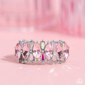 Kaleidoscopic Knockout - Pink Rhinestone Ring - The Jazzy T Collections