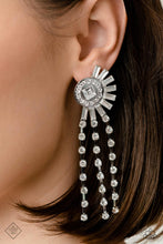 Load image into Gallery viewer, Torrential Twinkle - White Earrings - May 2023 Fashion Fix - The Jazzy T Collections
