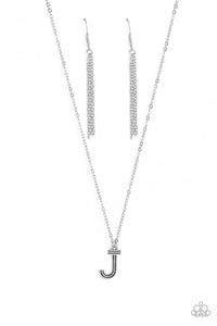 Leave Your Initials - Silver "J" Necklace - The Jazzy T Collections