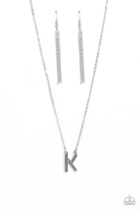 Leave Your Initials - Silver "K" Necklace - The Jazzy T Collections