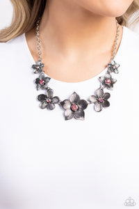 Free FLORAL - Pink Rhinestone Necklace - The Jazzy T Collections