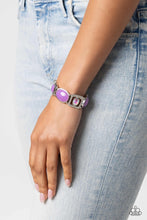 Load image into Gallery viewer, Majestic Mashup - Purple Acrylic Bracelet - The Jazzy T Collections
