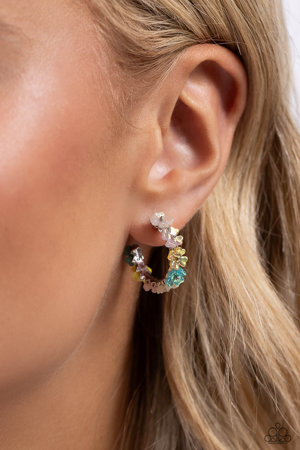 Floral Focus - Multi Iridescent Earrings - The Jazzy T Collections