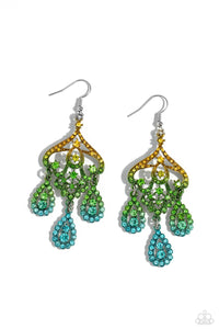 Chandelier Command - Multi Rhinestone Earrings - The Jazzy T Collections