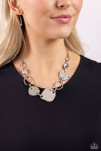 Load image into Gallery viewer, Asymmetrical Attention - White Rhinestone Necklace - The Jazzy T Collections
