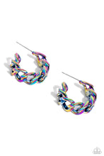 Load image into Gallery viewer, Casual Confidence - Multi Oil Spill Hoop Earrings - The Jazzy T Collections
