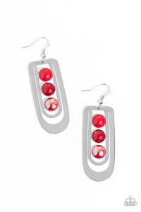 Layered Lure - Red Earrings - The Jazzy T Collections