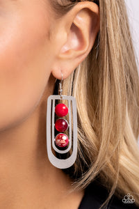 Layered Lure - Red Earrings - The Jazzy T Collections