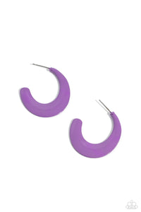 Fun-Loving Feature - Purple Earrings Paparazzi Accessories