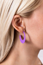 Load image into Gallery viewer, Fun-Loving Feature - Purple Earrings Paparazzi Accessories
