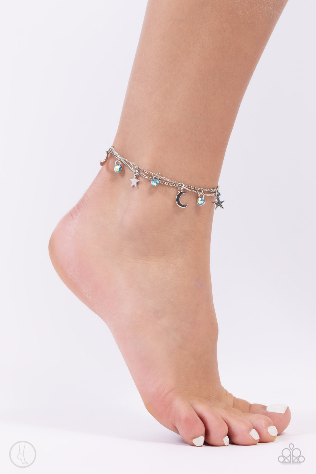 Stellar Sashay - Blue Anklet Paparazzi Accessories