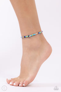 Seize the Shapes - Blue Anklet Paparazzi Accessories