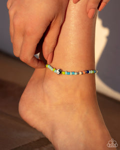 Seize the Shapes - Blue Anklet Paparazzi Accessories