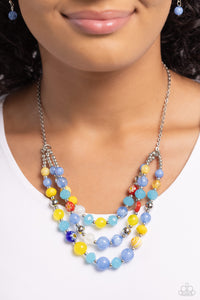 Summer Scope - Blue Multi Necklace - The Jazzy T Collections