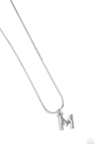 Seize the Initial - Silver "M" Necklace - The Jazzy T Collections