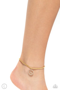 Pampered Peacemaker - Gold Anklet Paparazzi Accessories