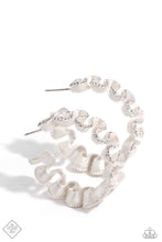 Load image into Gallery viewer, Resolutely Ruffled - White Earrings - Fashion Fix November 2023 - The Jazzy T Collections
