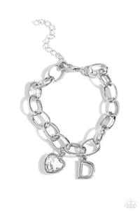 Guess Now Its INITIAL - White "D"  Bracelet - The Jazzy T Collections