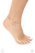 Load image into Gallery viewer, Glistening Gauge - Silver Anklet Paparazzi Accessories
