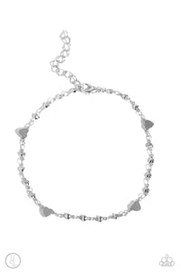 Highlighting My Heart - Silver Anklet Paparazzi Accessories