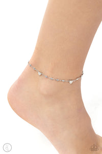 Highlighting My Heart - Silver Anklet Paparazzi Accessories