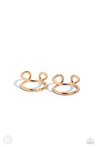 Metallic Moment - Gold Cuff Earrings Paparazzi Accessories