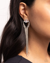 Load image into Gallery viewer, Elongated Effervescence - White Earrings Paparazzi Accessories
