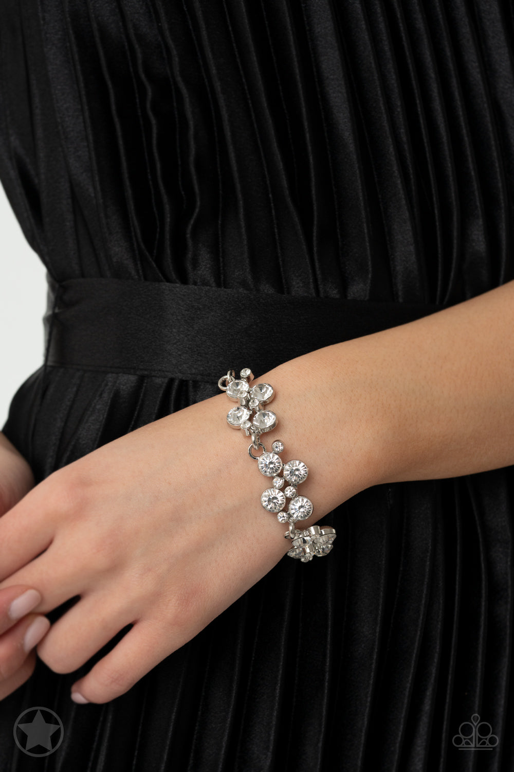 Old Hollywood - White Blockbuster Bracelet - The Jazzy T Collections