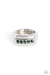 BRAWL For One - Green Rhinestone Ring - The Jazzy T Collections