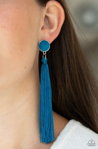 Tightrope Tassel - Blue Earrings - The Jazzy T Collections