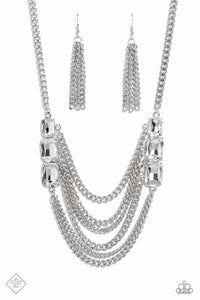 Come CHAIN or Shine - White Rhinestone Necklace - March 2023 Fashion Fix - The Jazzy T Collections