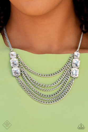 Come CHAIN or Shine - White Rhinestone Necklace - March 2023 Fashion Fix - The Jazzy T Collections
