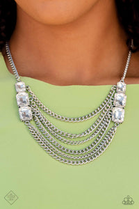 Come CHAIN or Shine - White Rhinestone Necklace - March 2023 Fashion Fix - The Jazzy T Collections