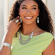 Load image into Gallery viewer, Come CHAIN or Shine - White Rhinestone Necklace - March 2023 Fashion Fix - The Jazzy T Collections
