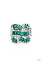 Load image into Gallery viewer, Six-Figure Flex - Green Rhinestone Ring - The Jazzy T Collections
