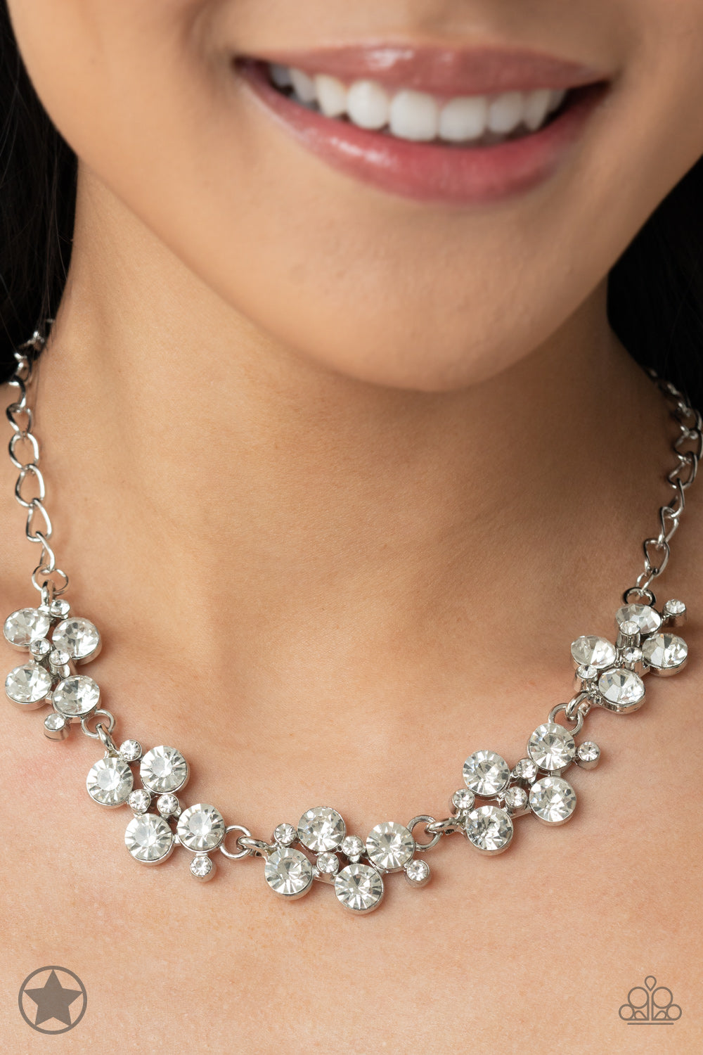 Hollywood Hills - White Blockbuster Necklace - The Jazzy T Collections