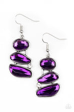 Load image into Gallery viewer, Gem Galaxy - Purple Rhinestone Earrings - The Jazzy T Collections
